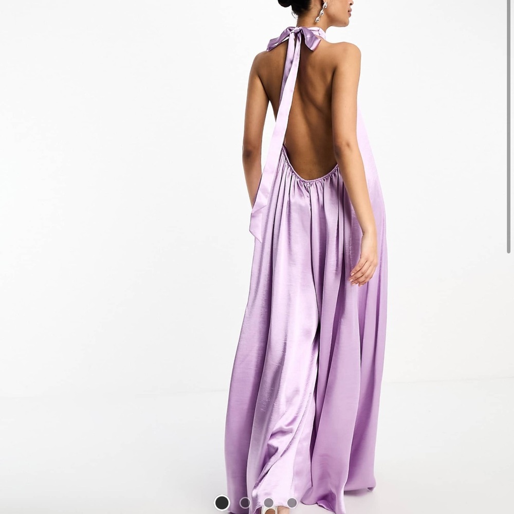 ASOS backless Purple Halter Dress